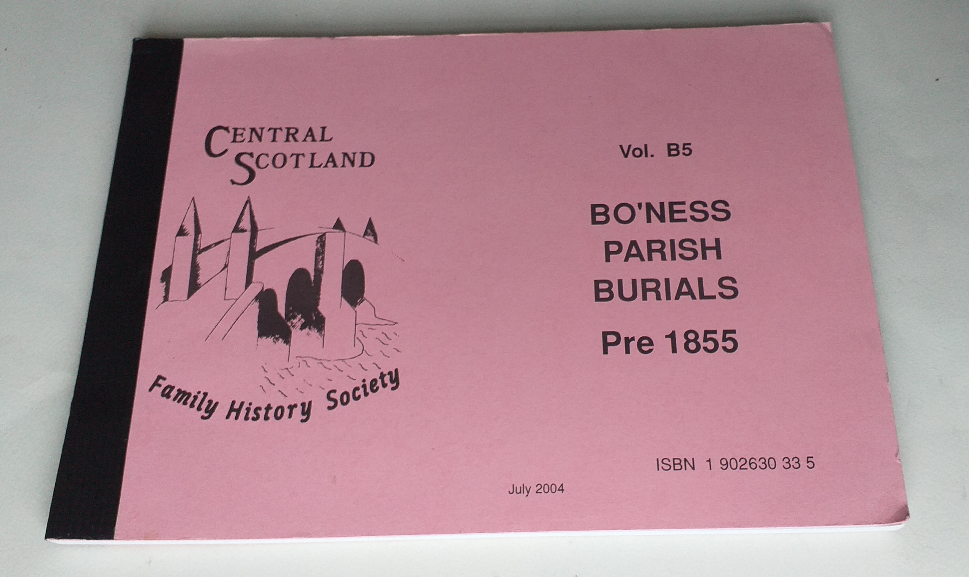 Bo'Ness Parish Burials Pre 1855 Vol B5